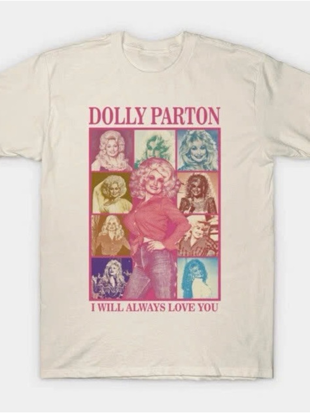 Gildan Cream Dolly Parton Graphic Tee, I Will Always Love You My Queen Dolly